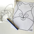 Schablone für Nähset kleiner Fuchs